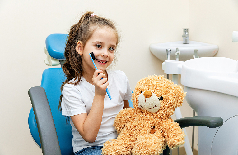 Child at Norwalk pediatric dental office